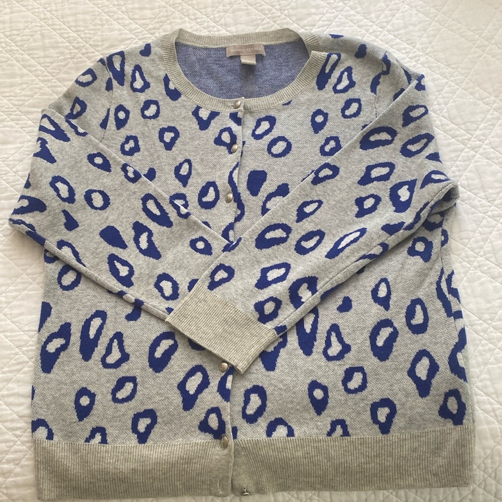 Cute animal print cardigan with three quarter length sleeves